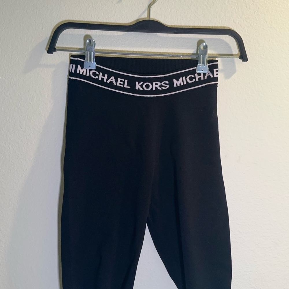 Michael Kors Kids Black Logo Leggings